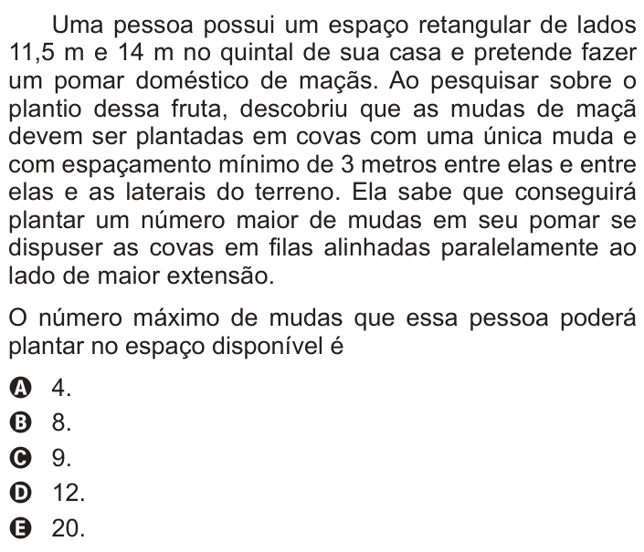 Questão 159 no caderno Azul do ENEM 2014