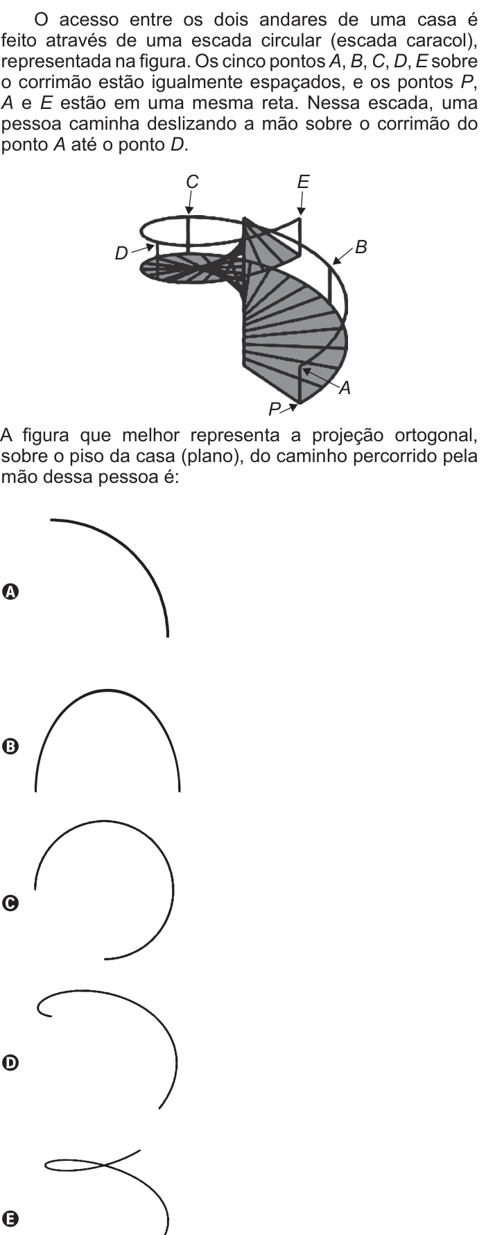 Questão 160 no caderno Azul do ENEM 2014