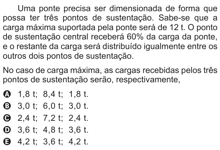 Questão 171 no caderno Azul do ENEM 2014