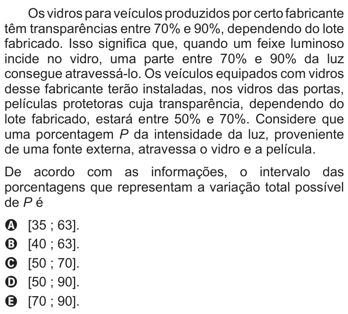Questão 175 no caderno Azul do ENEM 2014