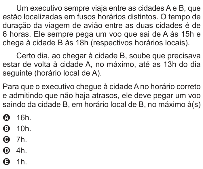 Questão 180 no caderno Azul do ENEM 2014