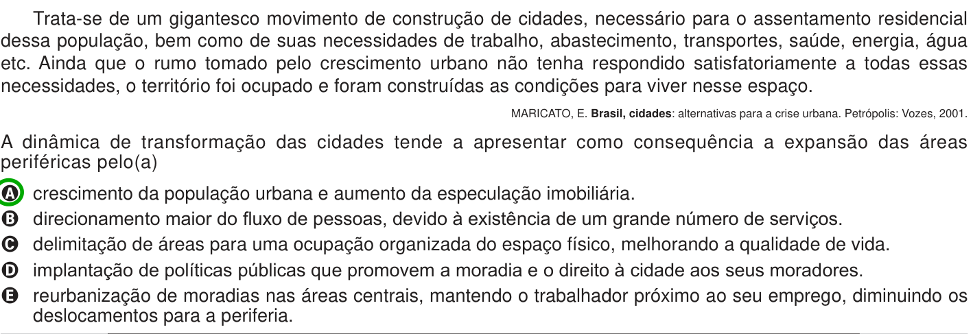 Questão 2 no caderno Azul do ENEM 2013