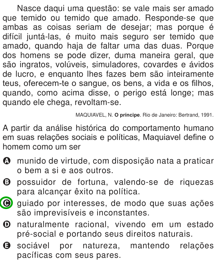 Questão 10 no caderno Azul do ENEM 2013