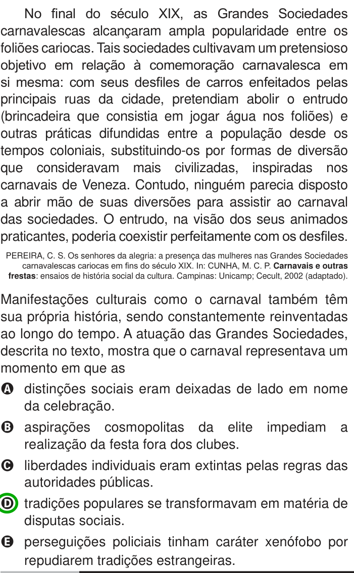 Questão 12 no caderno Azul do ENEM 2013