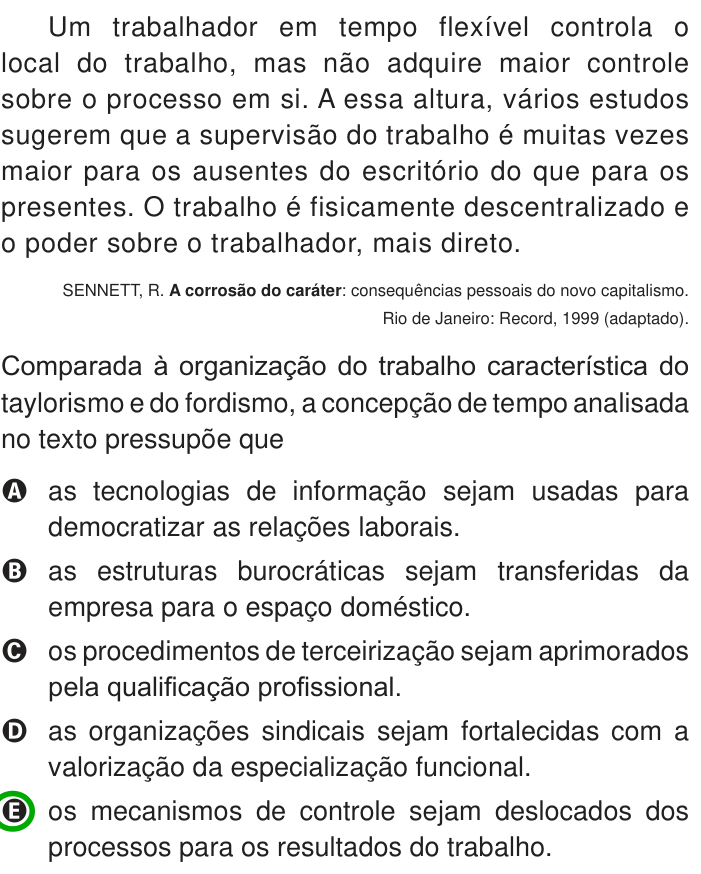 Questão 16 no caderno Azul do ENEM 2013