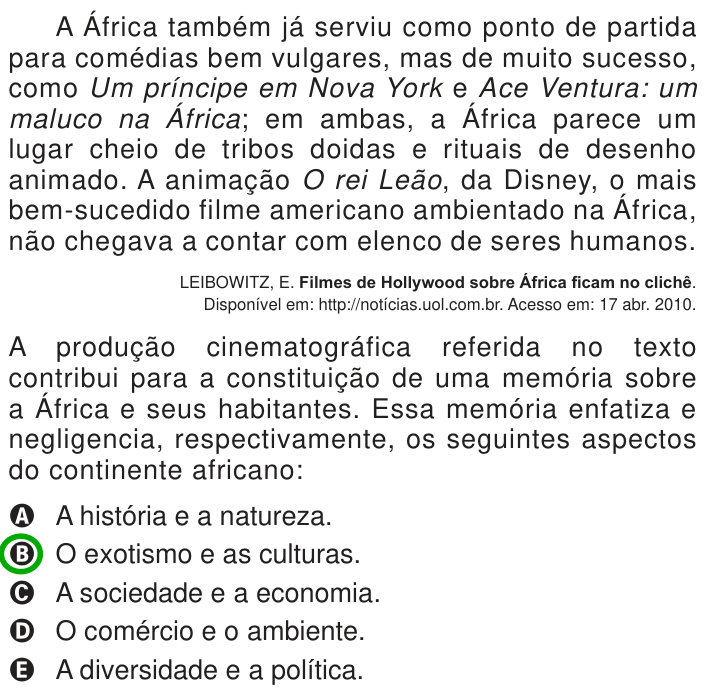 Questão 18 no caderno Azul do ENEM 2013