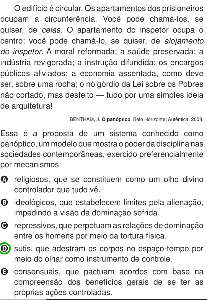 Questão 24 no caderno Azul do ENEM 2013
