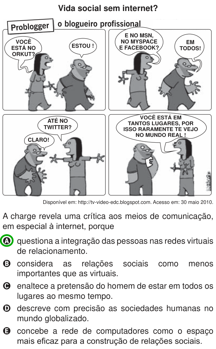 Questão 25 no caderno Azul do ENEM 2013
