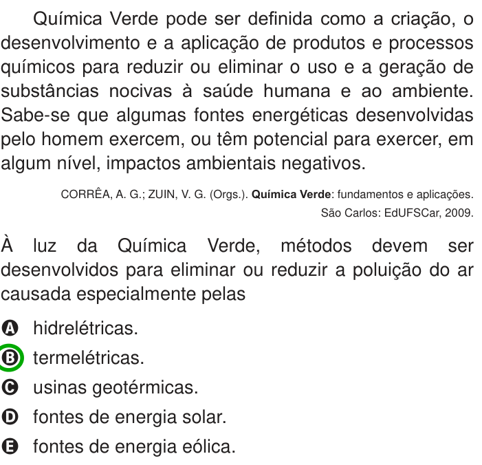 Questão 51 no caderno Azul do ENEM 2013