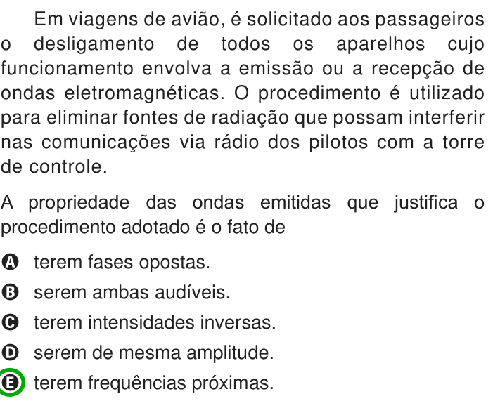 Questão 52 no caderno Azul do ENEM 2013