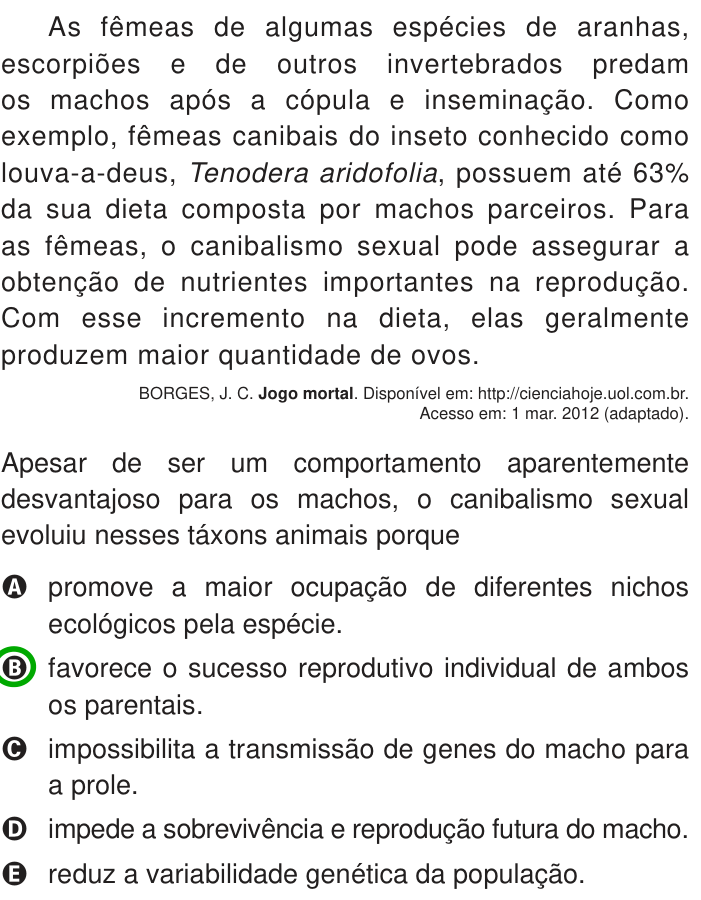 Questão 60 no caderno Azul do ENEM 2013