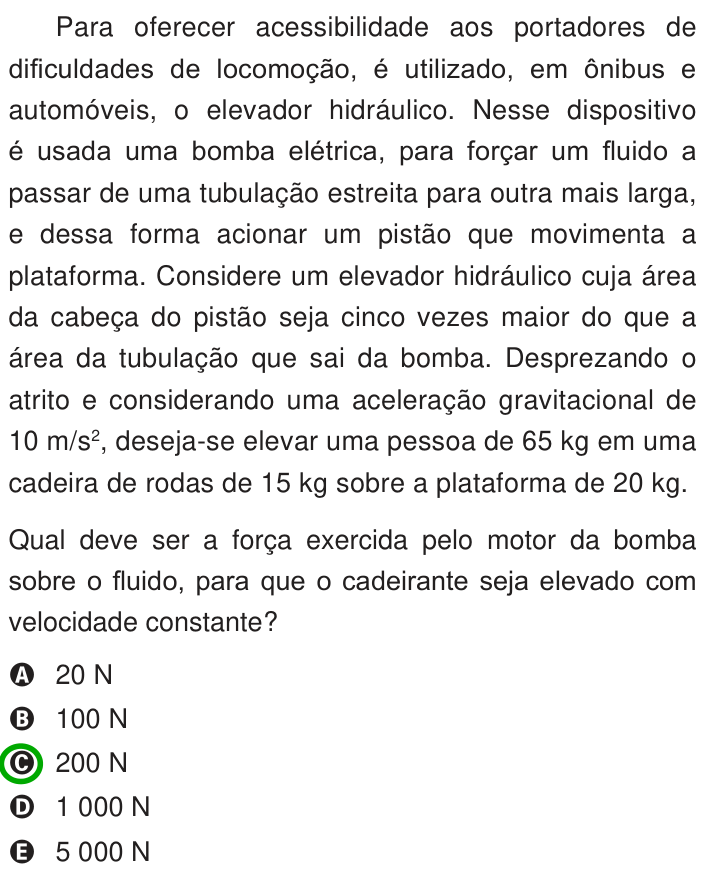 Questão 61 no caderno Azul do ENEM 2013