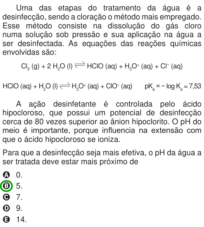 Questão 64 no caderno Azul do ENEM 2013