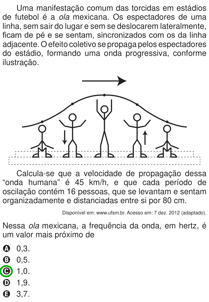 Questão 65 no caderno Azul do ENEM 2013