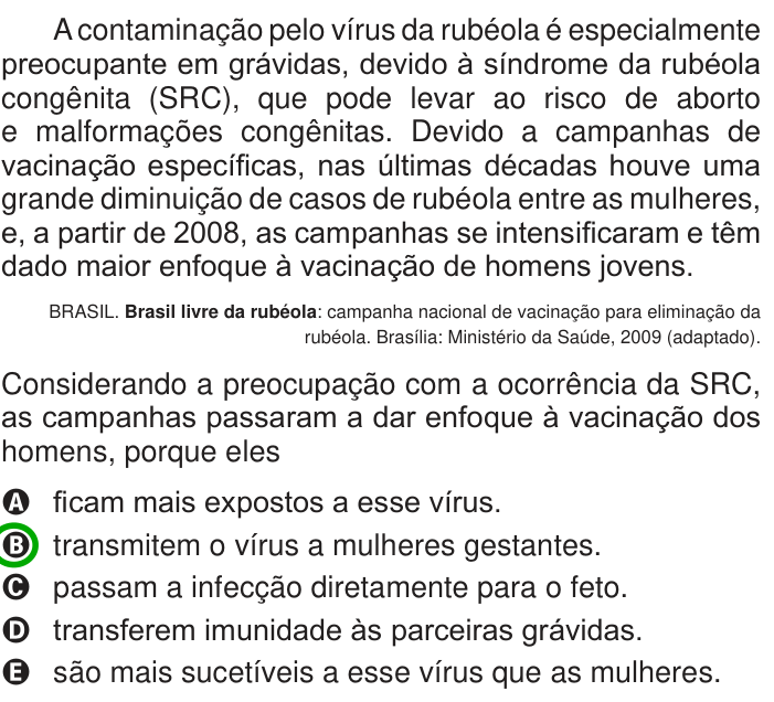 Questão 78 no caderno Azul do ENEM 2013