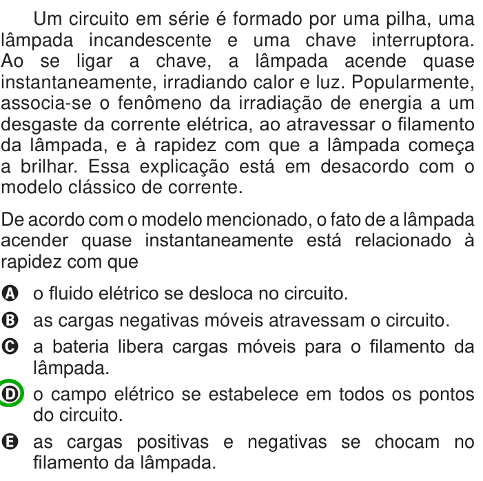 Questão 79 no caderno Azul do ENEM 2013