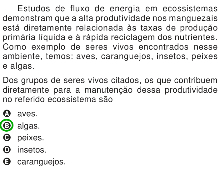 Questão 80 no caderno Azul do ENEM 2013