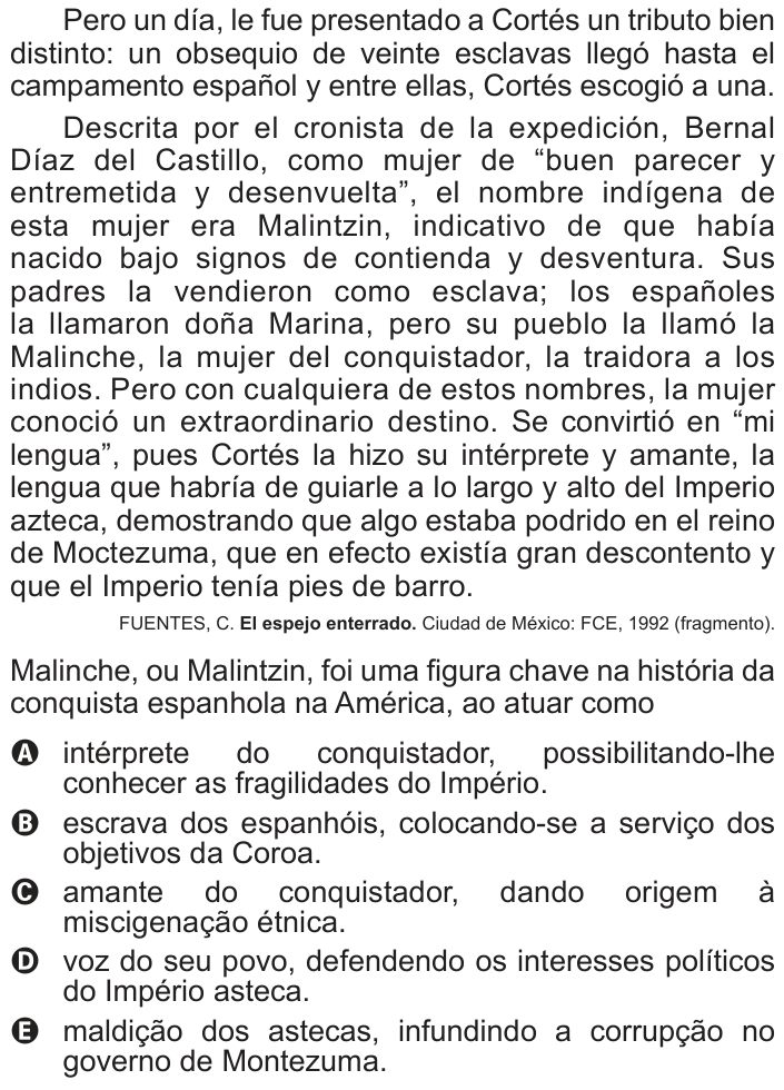 Questão 93 no caderno Azul do ENEM 2013