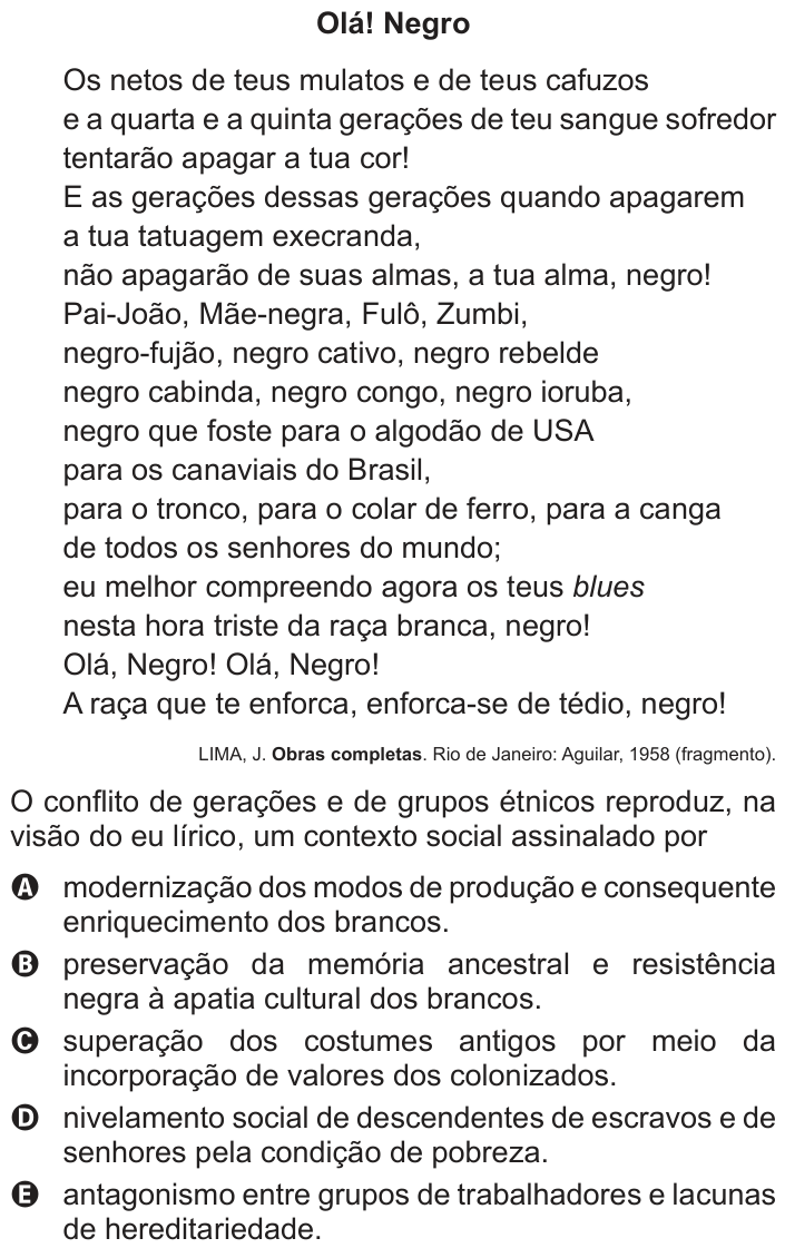 Questão 99 no caderno Azul do ENEM 2013
