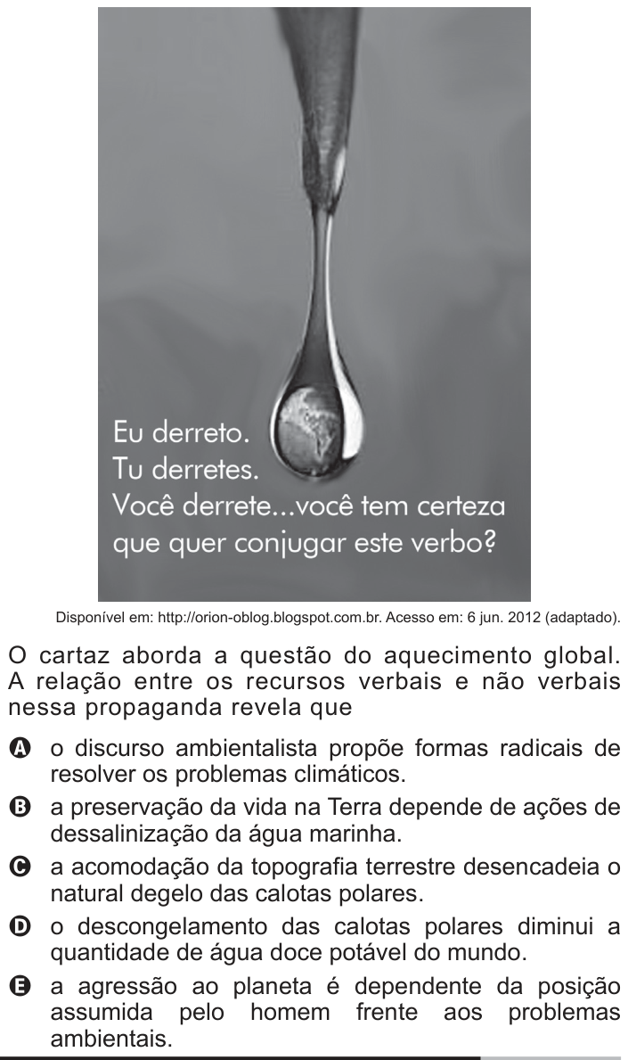Questão 103 no caderno Azul do ENEM 2013