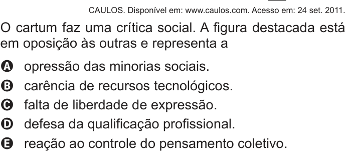 Questão 110 no caderno Azul do ENEM 2013