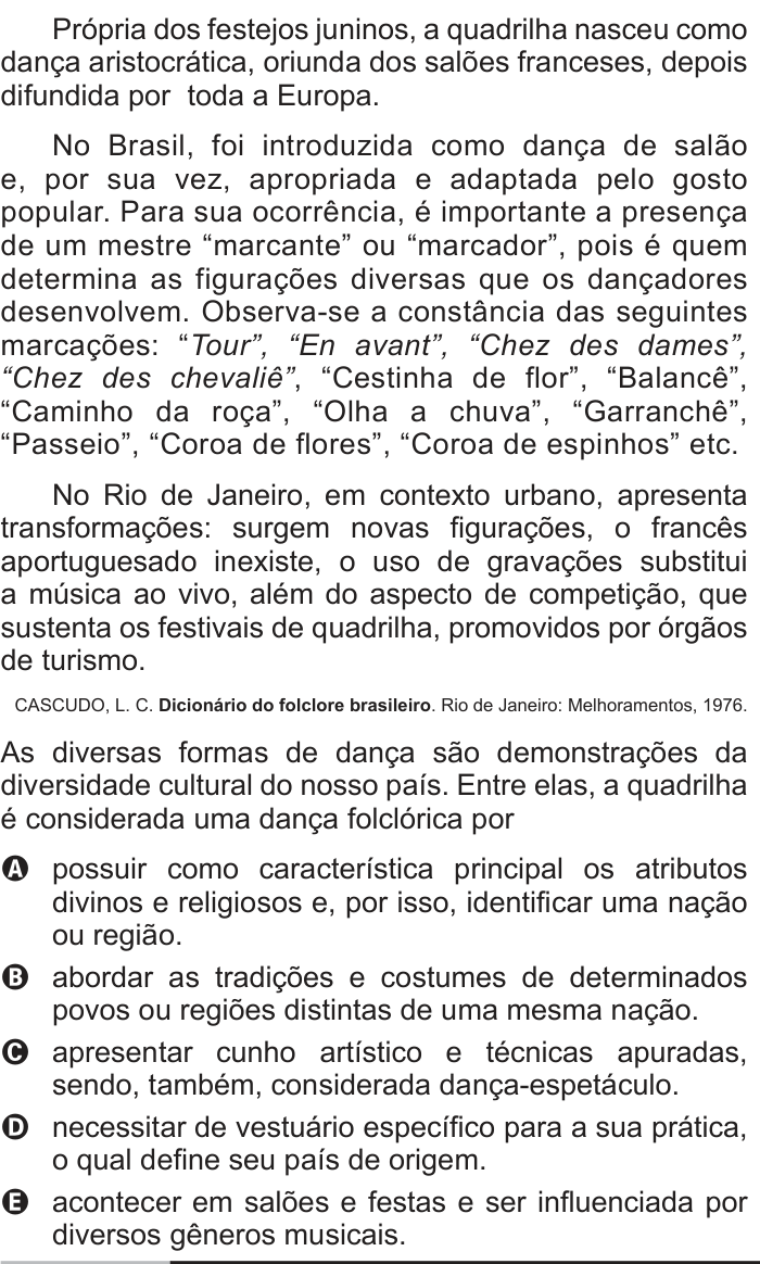 Questão 111 no caderno Azul do ENEM 2013