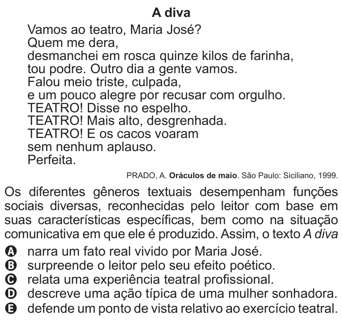 Questão 113 no caderno Azul do ENEM 2013