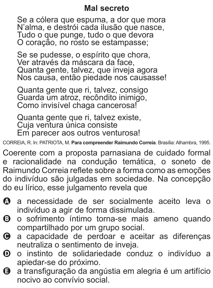 Questão 116 no caderno Azul do ENEM 2013