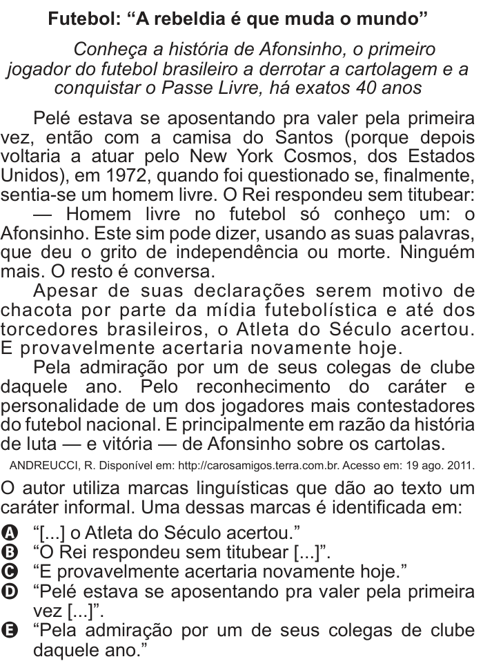 Questão 118 no caderno Azul do ENEM 2013