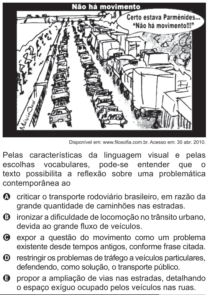 Questão 120 no caderno Azul do ENEM 2013