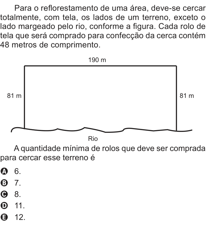 Questão 147 no caderno Azul do ENEM 2013