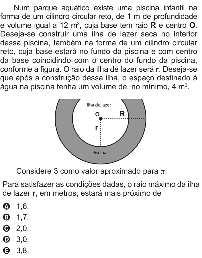Questão 157 no caderno Azul do ENEM 2013