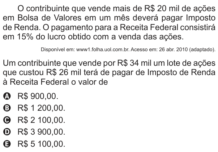 Questão 158 no caderno Azul do ENEM 2013