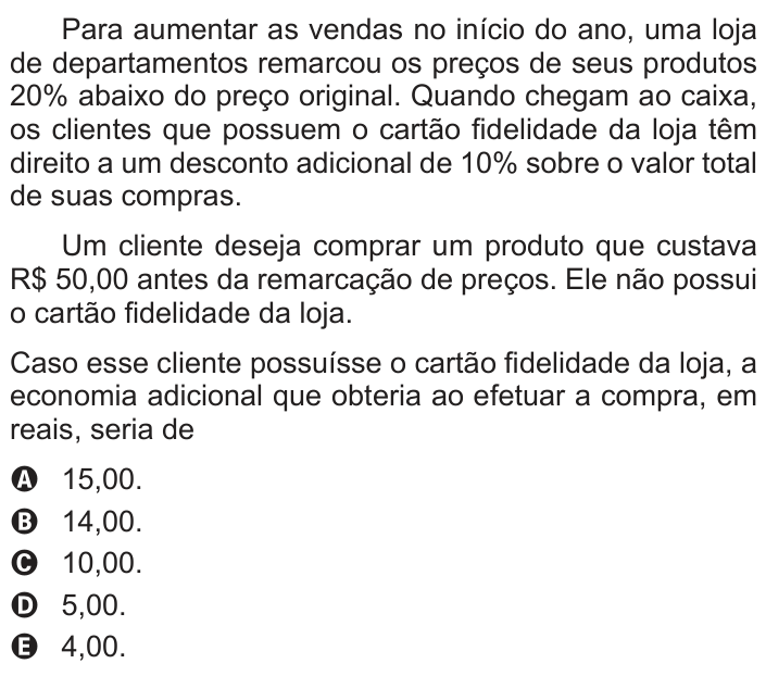 Questão 163 no caderno Azul do ENEM 2013