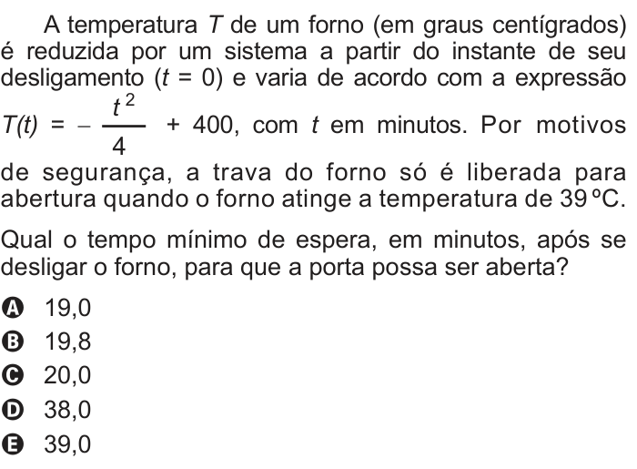 Questão 172 no caderno Azul do ENEM 2013