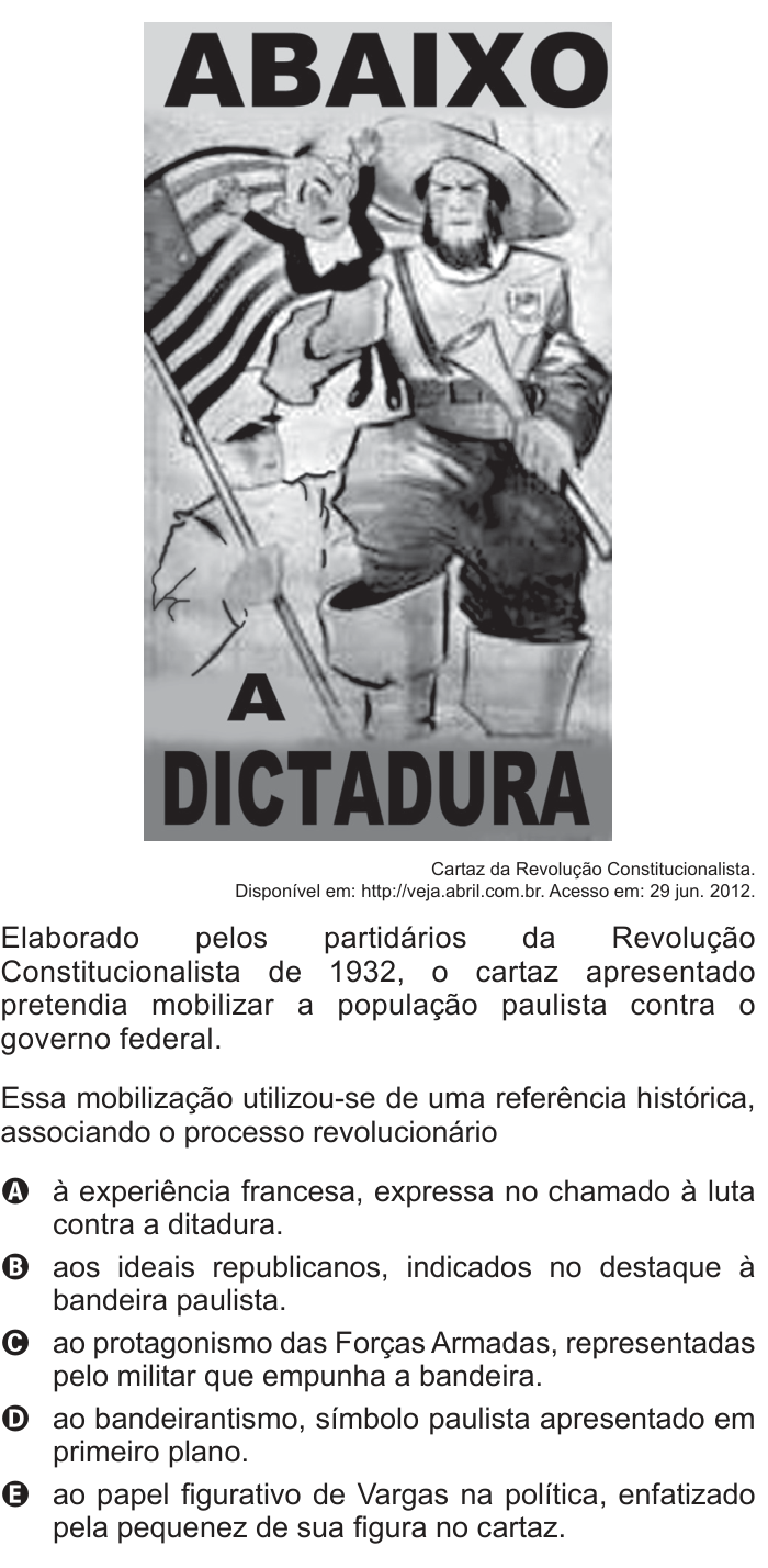 Questão 12 no caderno Azul do ENEM 2012