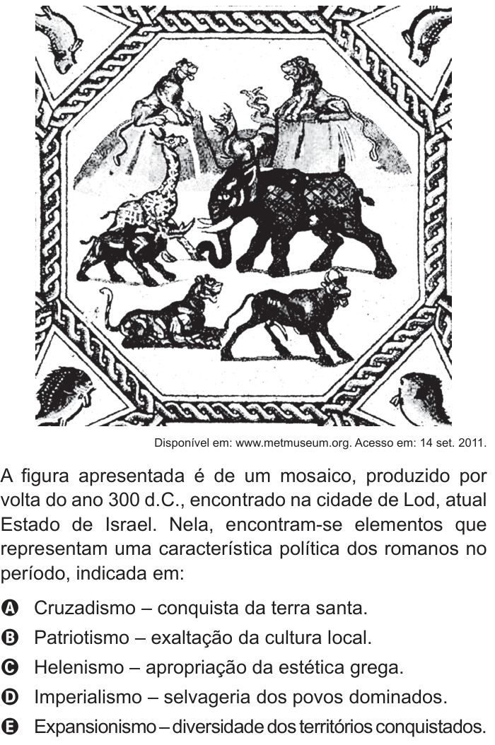Questão 16 no caderno Azul do ENEM 2012