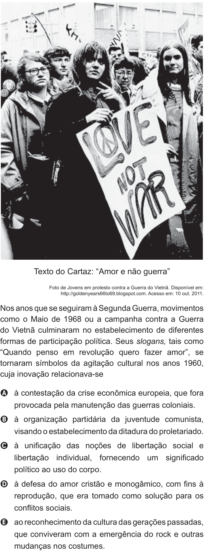 Questão 22 no caderno Azul do ENEM 2012