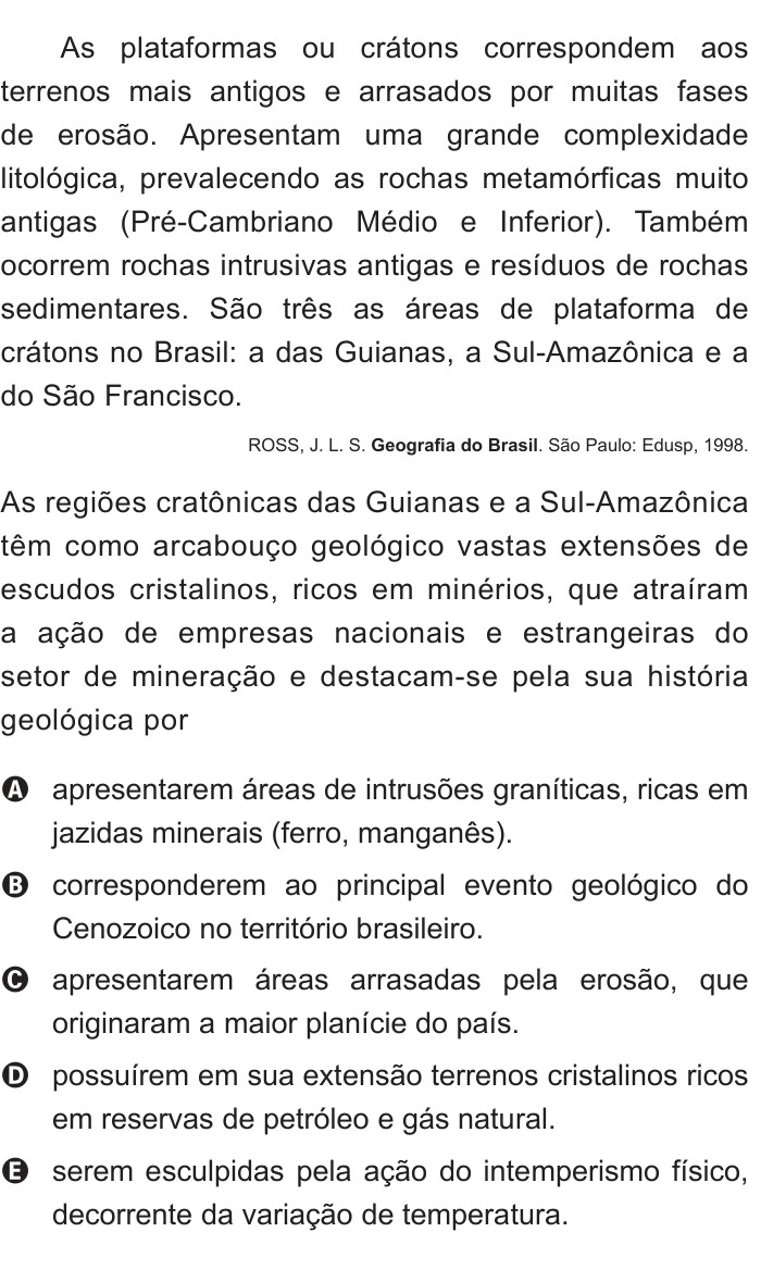 Questão 37 no caderno Azul do ENEM 2012