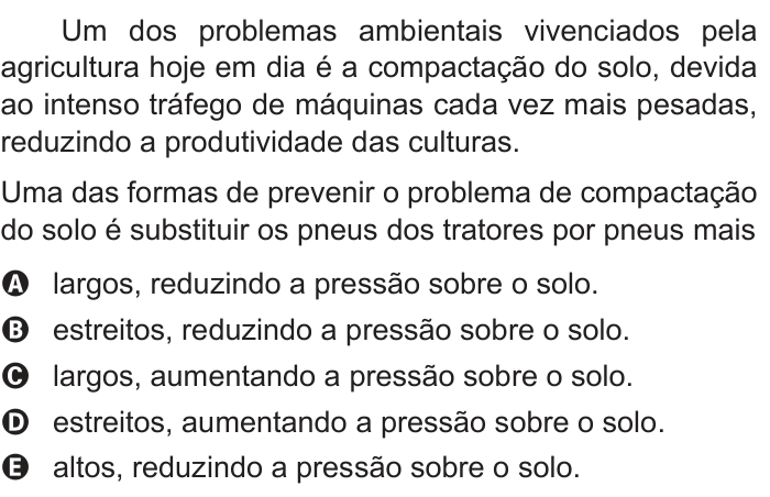 Questão 47 no caderno Azul do ENEM 2012