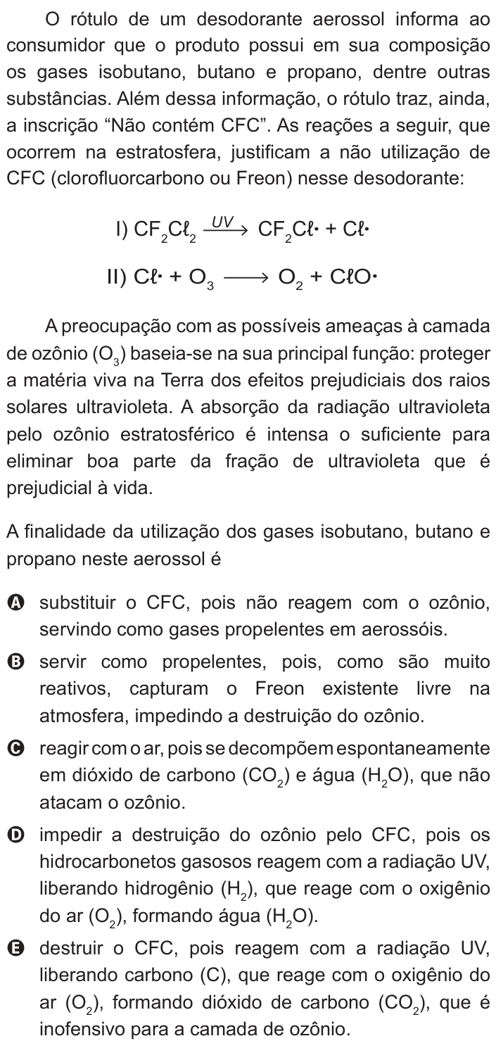 Questão 53 no caderno Azul do ENEM 2012