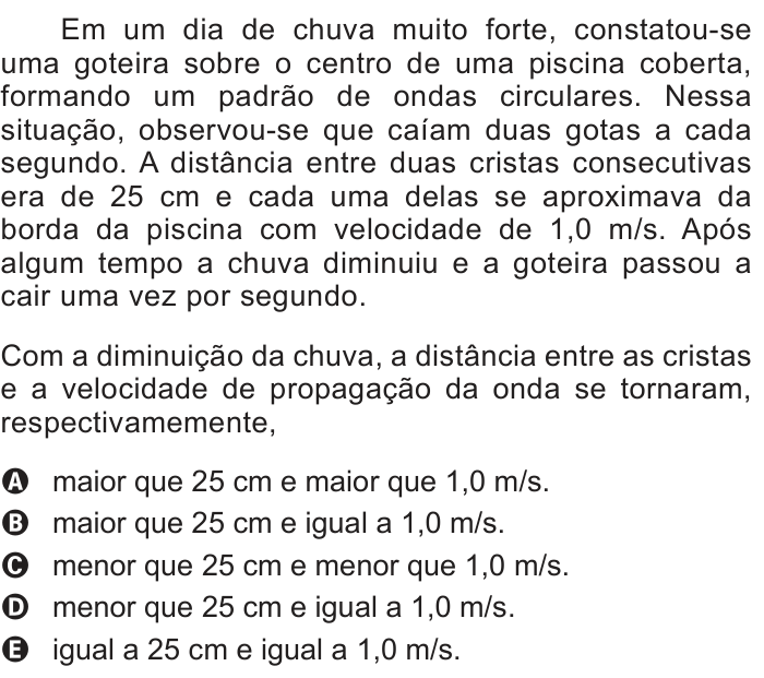 Questão 54 no caderno Azul do ENEM 2012