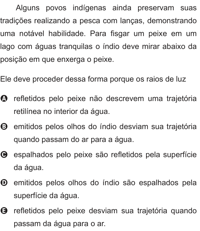 Questão 64 no caderno Azul do ENEM 2012