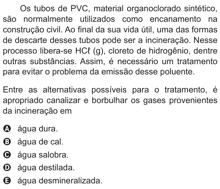 Questão 76 no caderno Azul do ENEM 2012