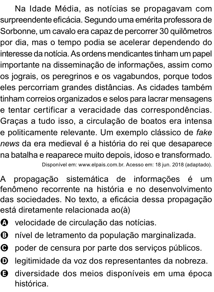 Questão 9 no caderno Azul do ENEM 2023