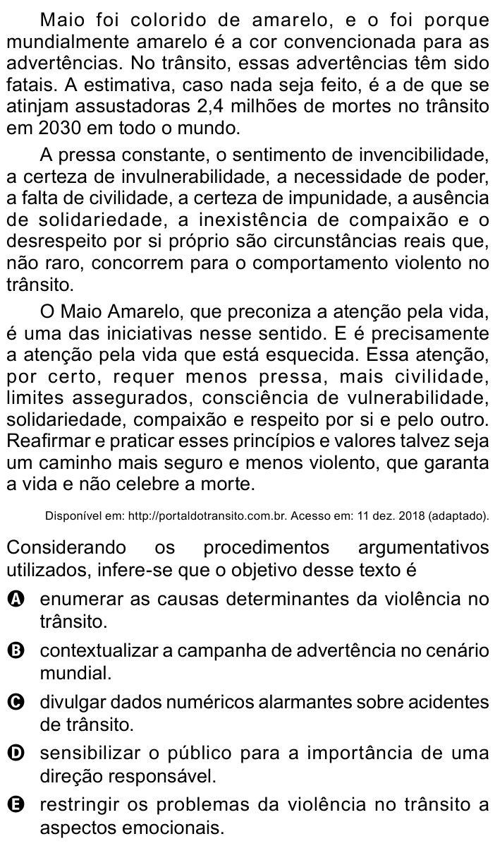Questão 11 no caderno Azul do ENEM 2023