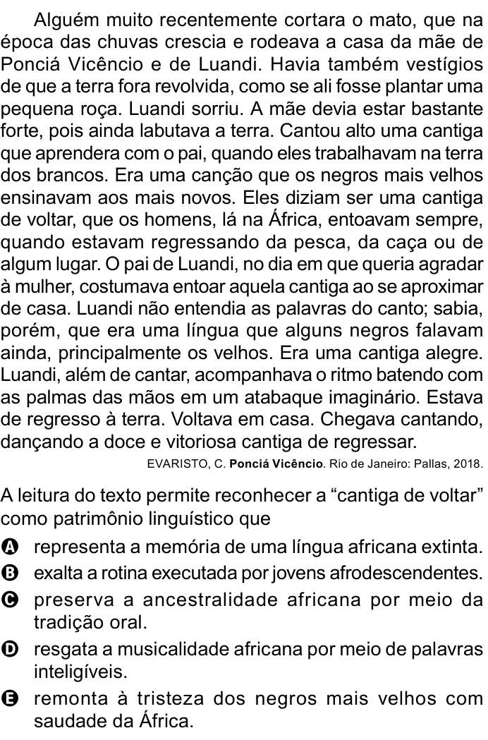Questão 22 no caderno Azul do ENEM 2023