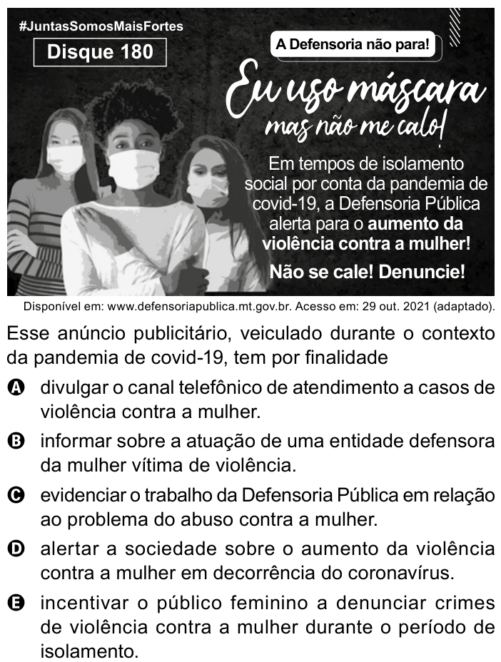 Questão 24 no caderno Azul do ENEM 2023