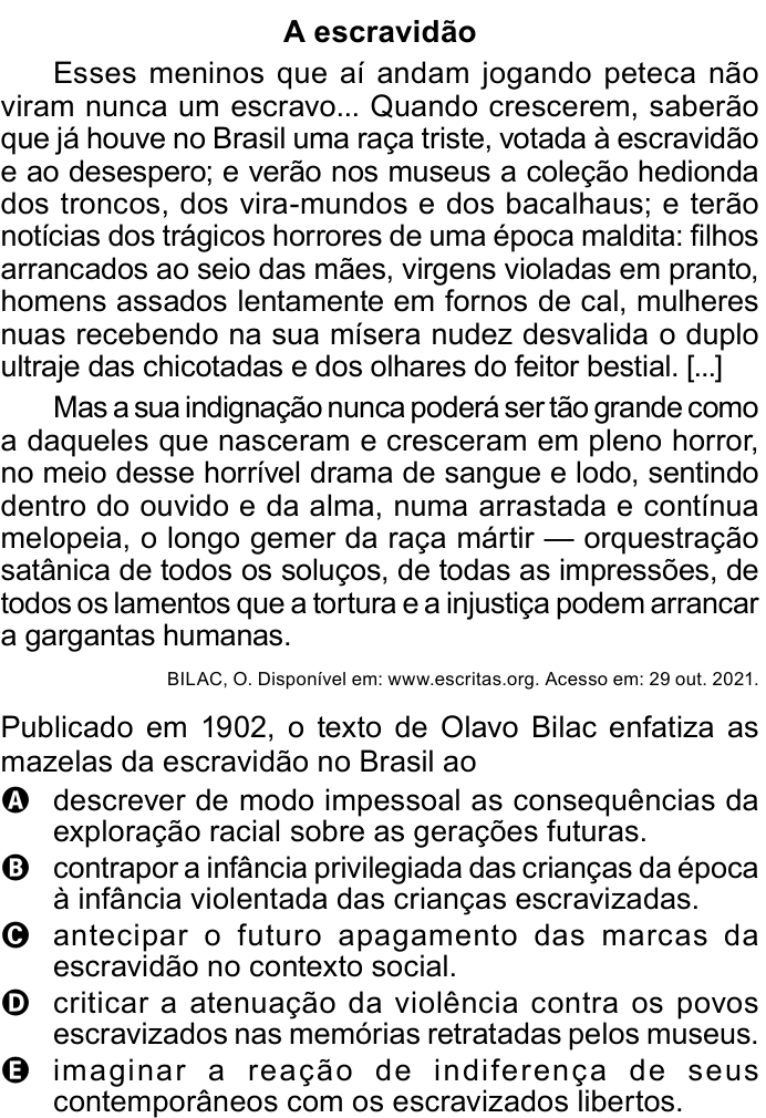 Questão 26 no caderno Azul do ENEM 2023