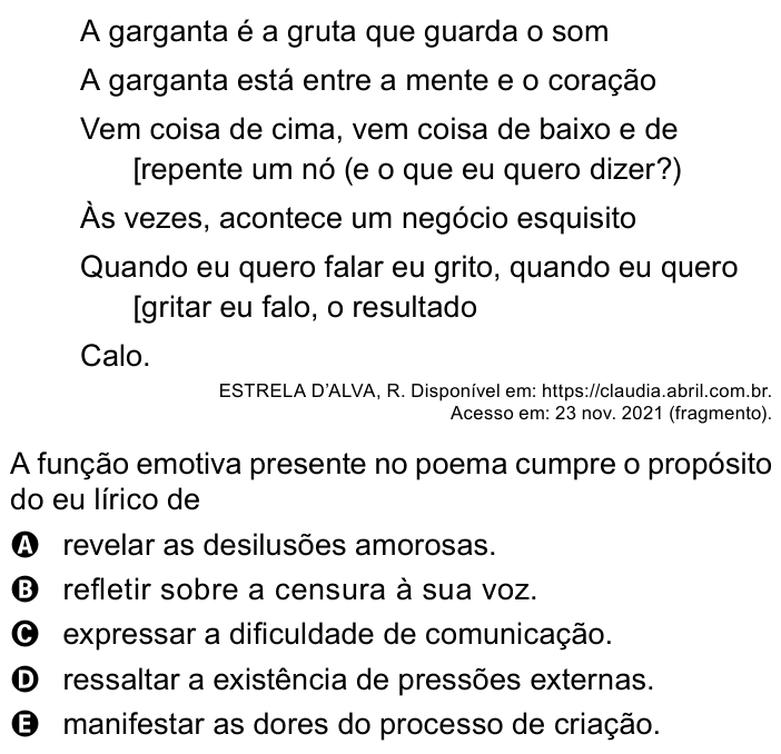 Questão 28 no caderno Azul do ENEM 2023